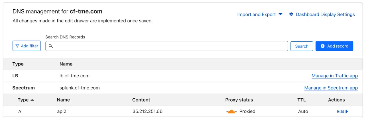 图 5：配置 Cloudflare 以代理站点 https://api2.cf-tme.com 的流量