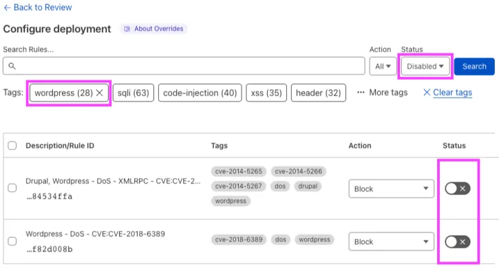 筛选 WordPress 的仪表板屏幕截图