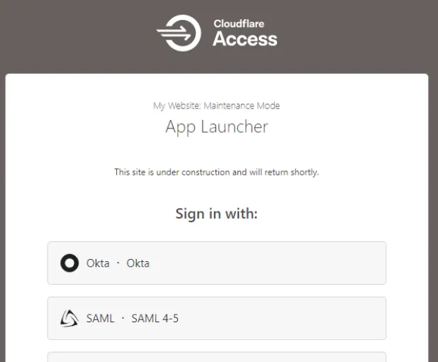 Access 登录页面示例
