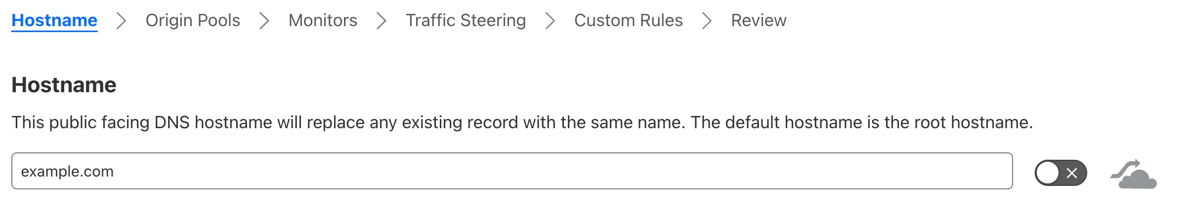仅 DNS 负载均衡器用灰色云标记