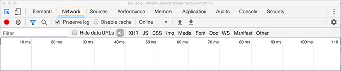 Chrome 开发者工具中 HAR Network 选项卡的屏幕截图