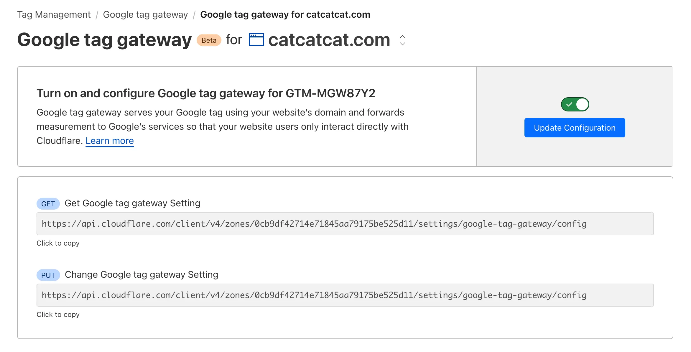 面向广告主的 Google tag gateway 配置