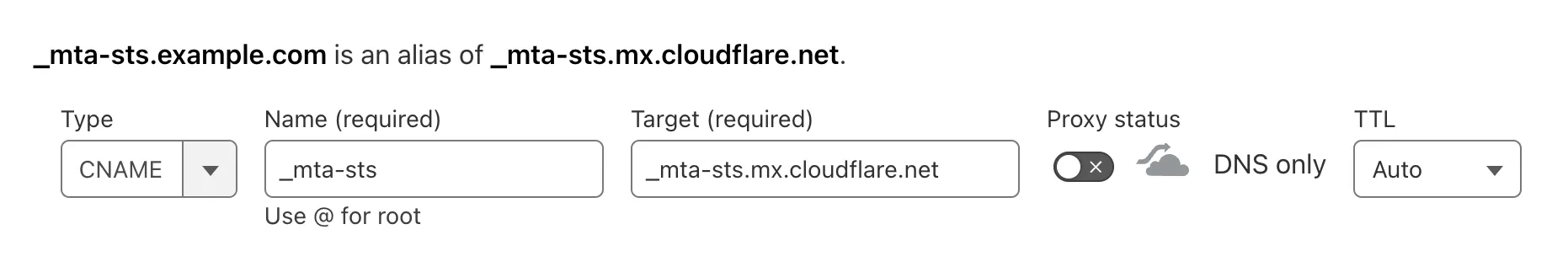 MTA-STS CNAME 记录