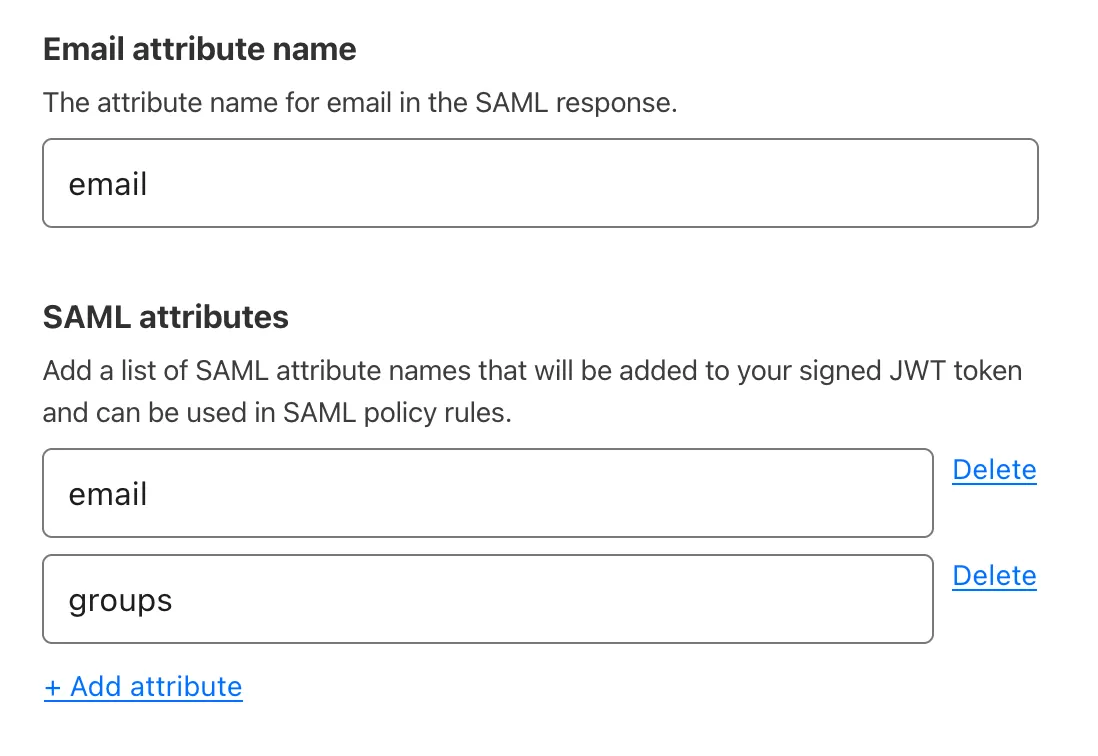 在 Cloudflare One 中添加可选 SAML 属性