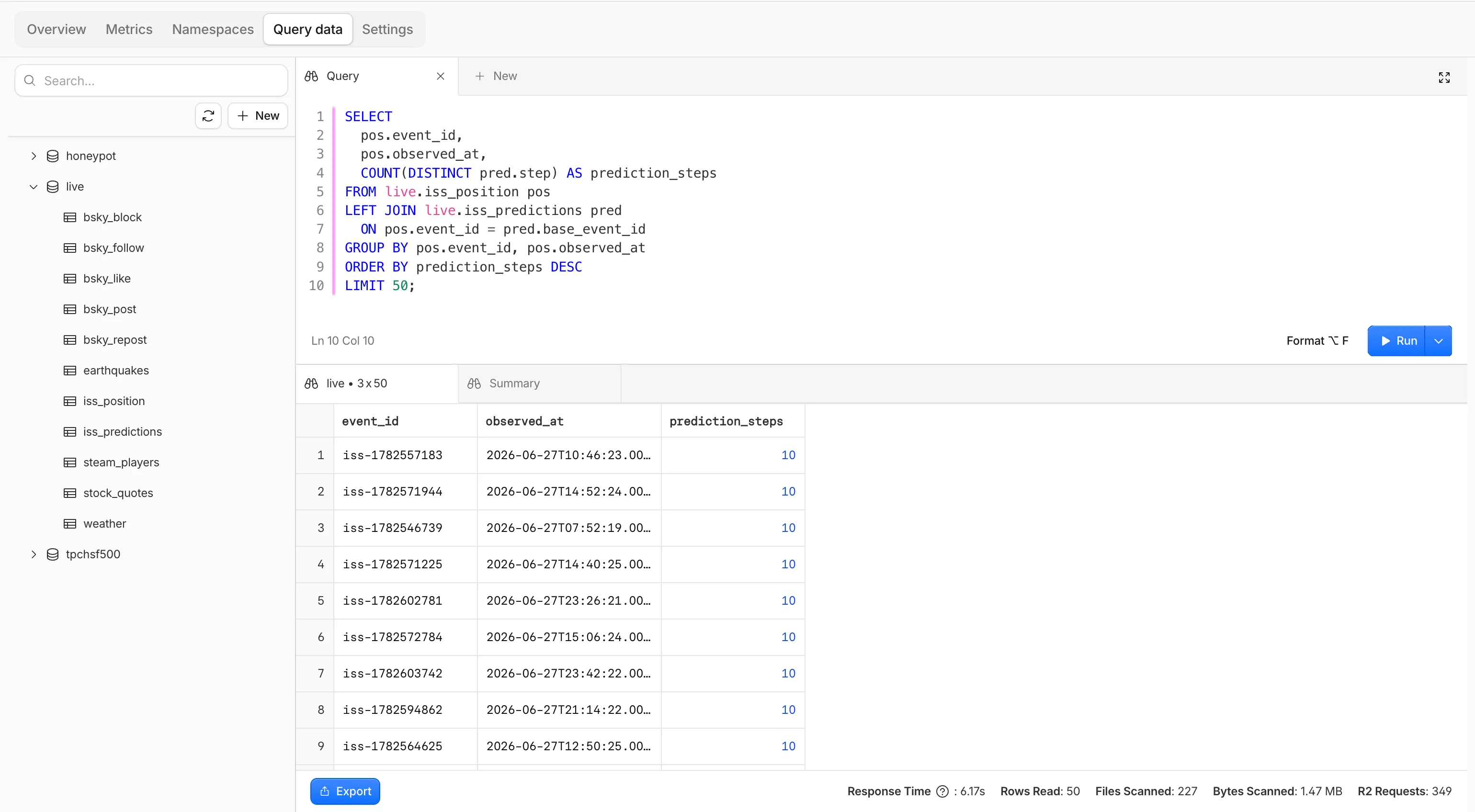 R2 SQL 查询编辑器