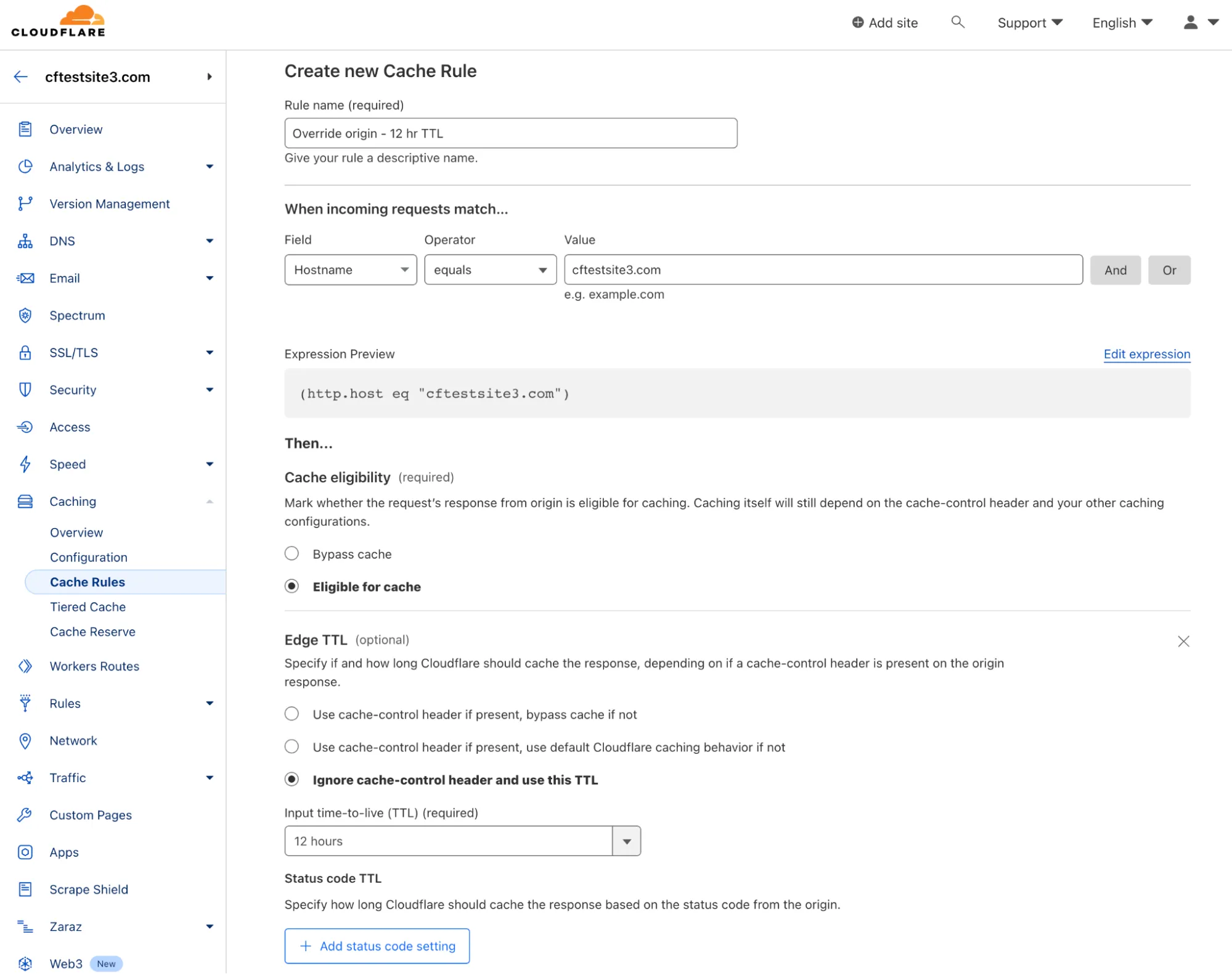 Cloudflare 缓存规则（Cache Rules）允许对缓存进行细粒度的控制。