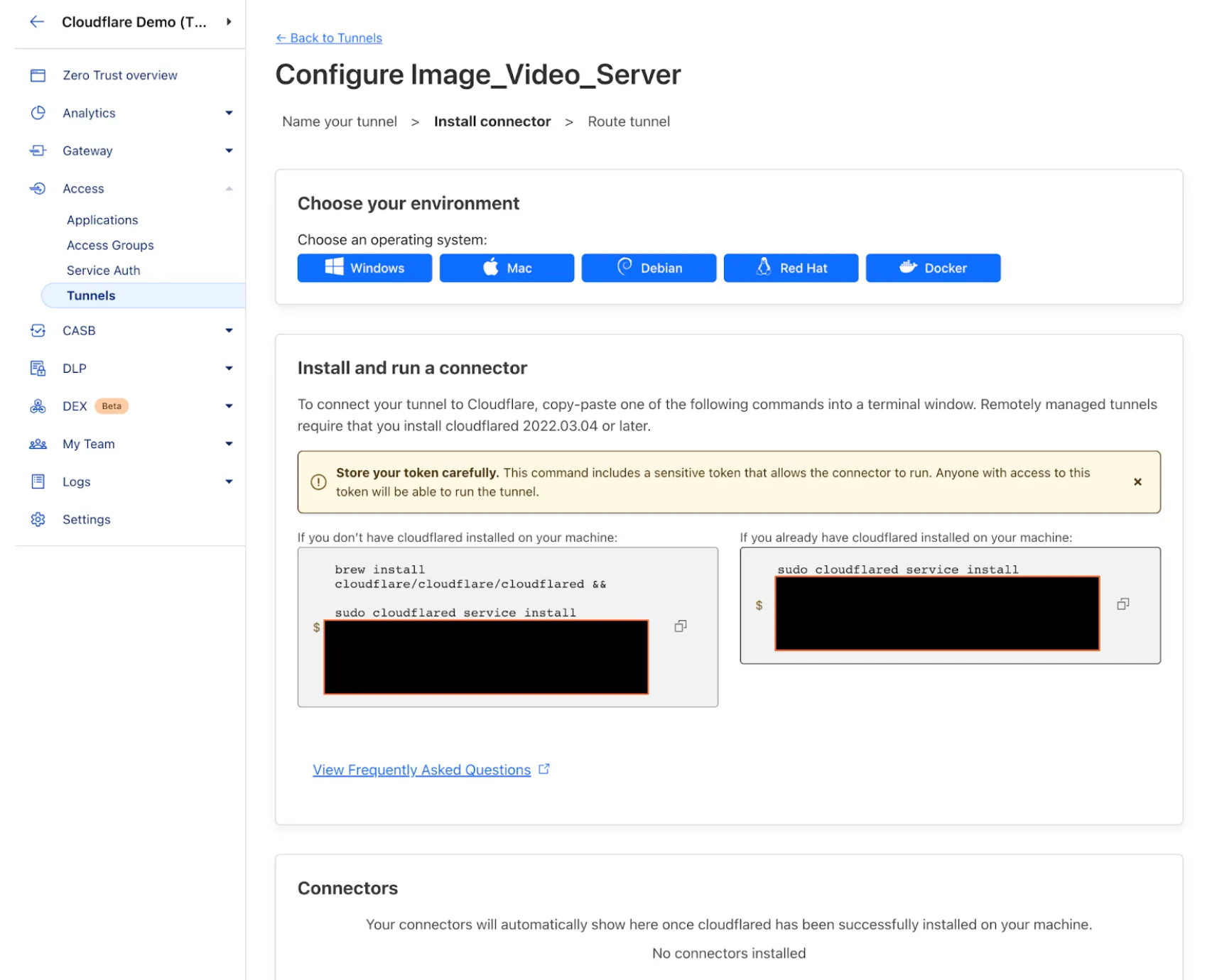 Cloudflare 支持对所有常见操作系统的隧道部署/配置。