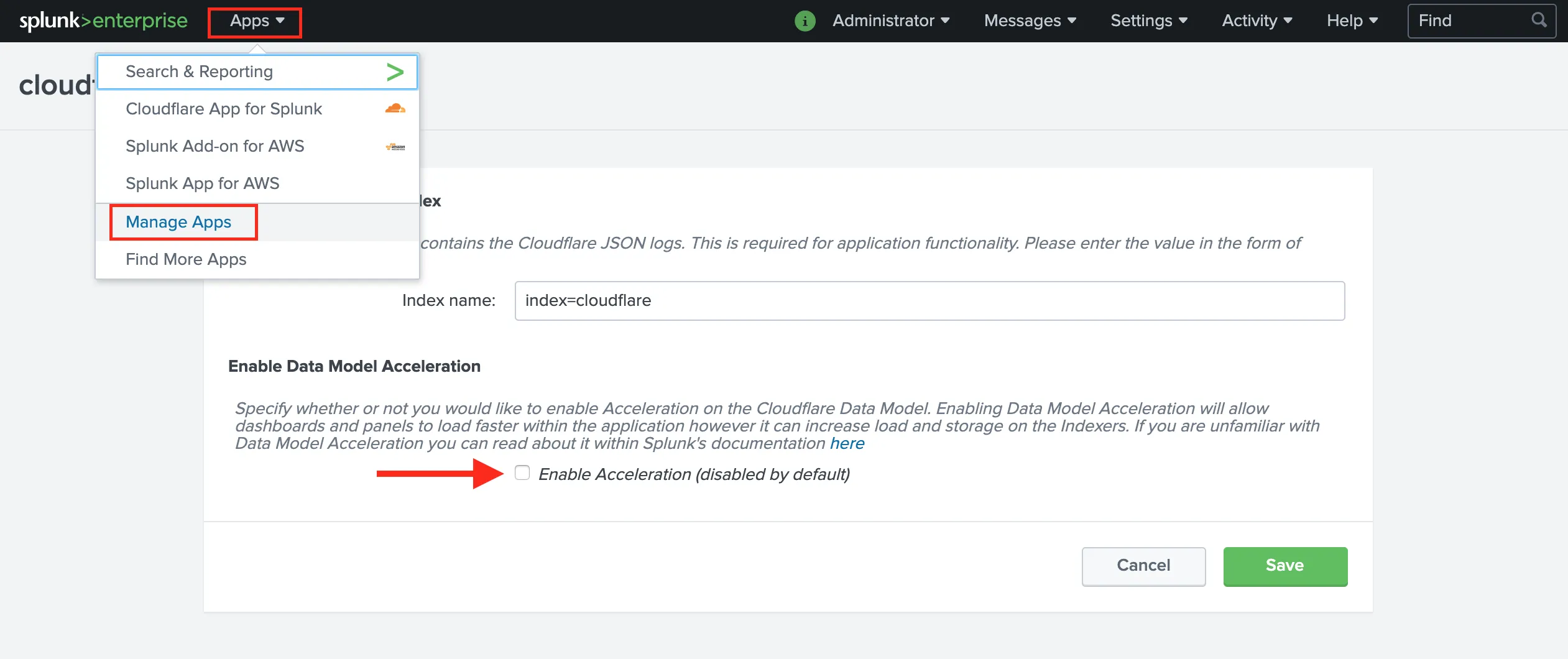 Splunk Advanced Search 页面突出显示 Search macros 和 Advanced search